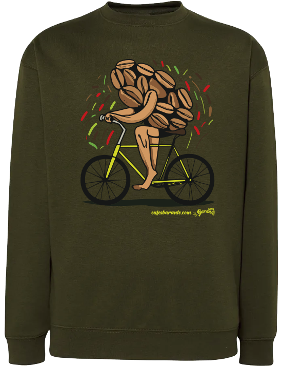 SUDADERA CON CAFÉ CICLISTA